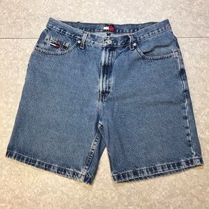 Vintage 90s Tommy Jeans Men’s Straight Denim Shorts / Size 36